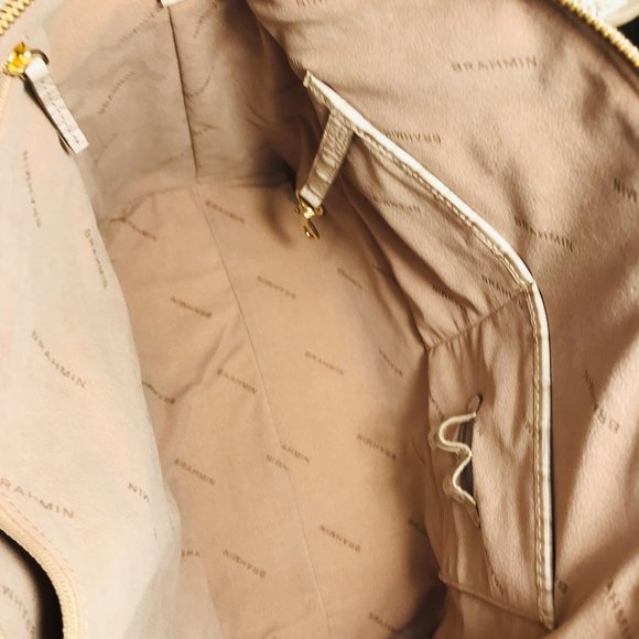 NWT- FREE SHIPPING -BRAHMIN-LARGE DUXBURY Satchel Melbourne - Picture 4 of 6